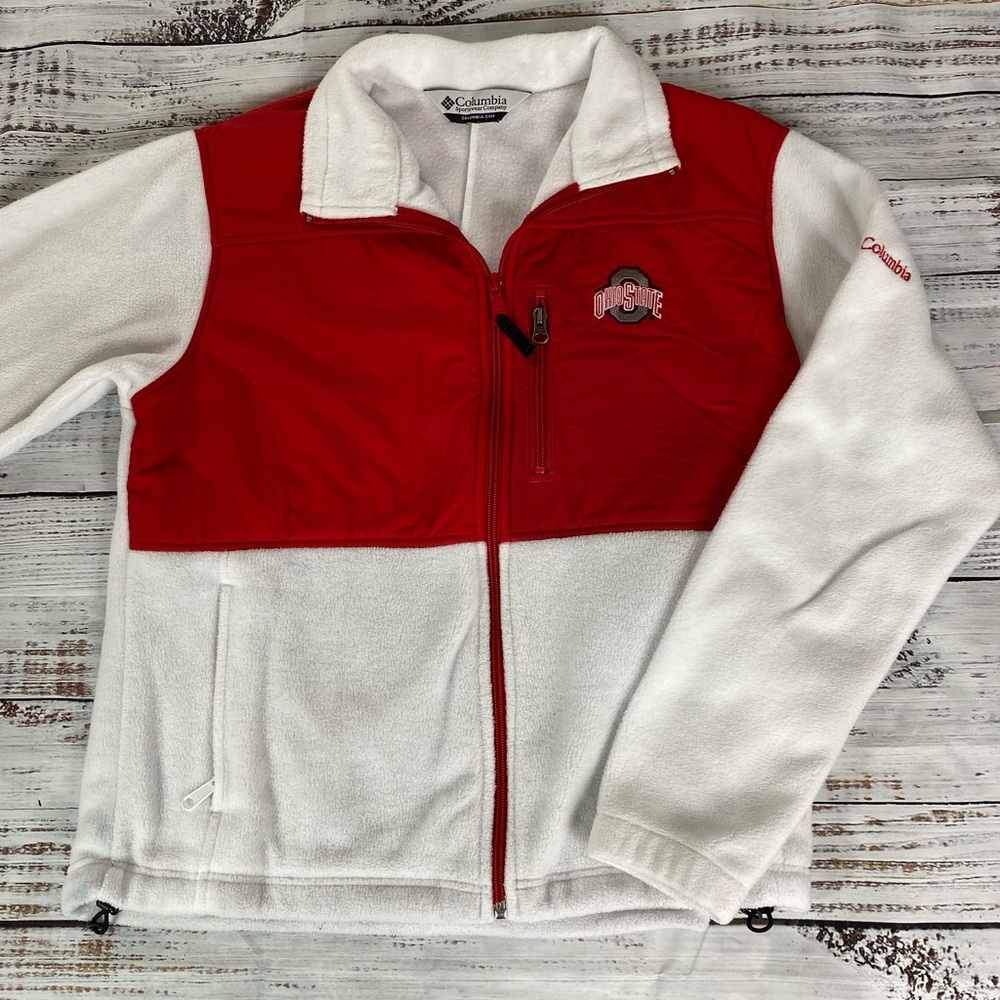 Columbia Jacket Ohio State Buckeyes Women’s Size XL Full Zip Fleece